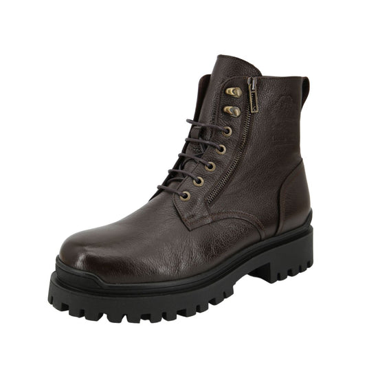 Męskie buty z owczej skóry Model 0208 brązowe