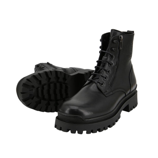 Męskie buty z owczej skóry Model 0692 czarne