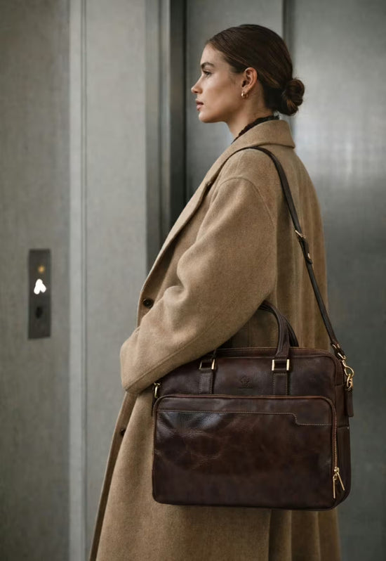 Aktentasche Laptoptasche Modell Mantova – Exklusive Leder Business Tasche