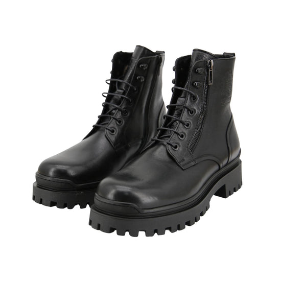 Męskie buty z owczej skóry Model 0692 czarne