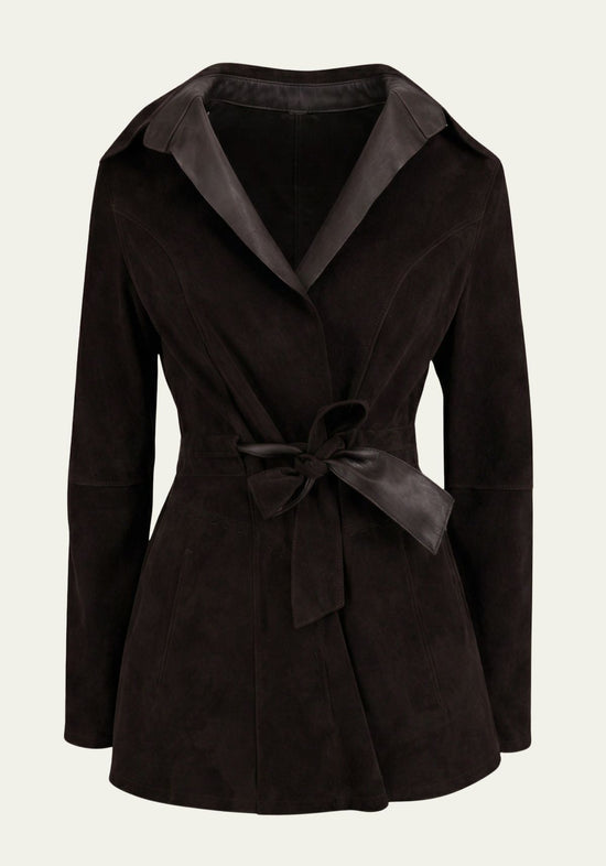 Wendejacke aus Velour in Couture-Stil
