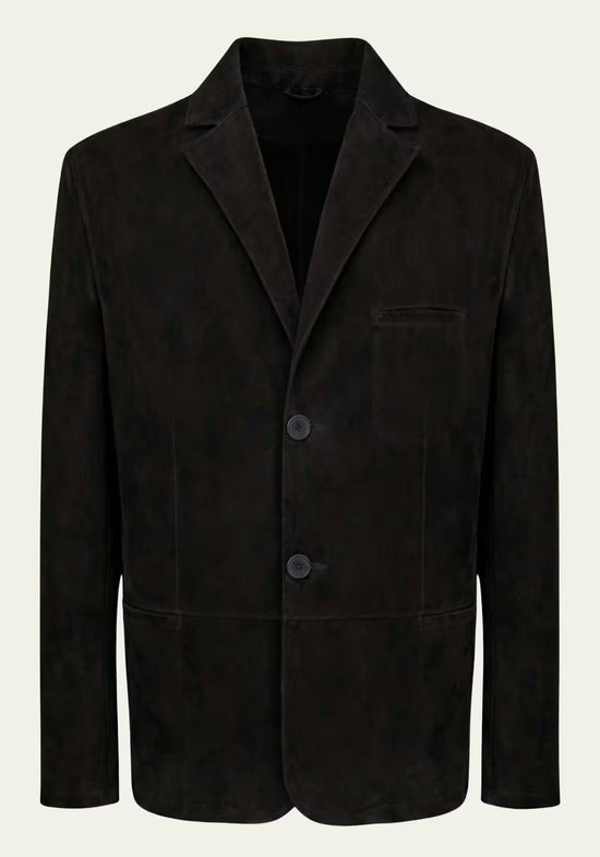 Herren Jacke aus Lammveloursleder im Blazer-Cut