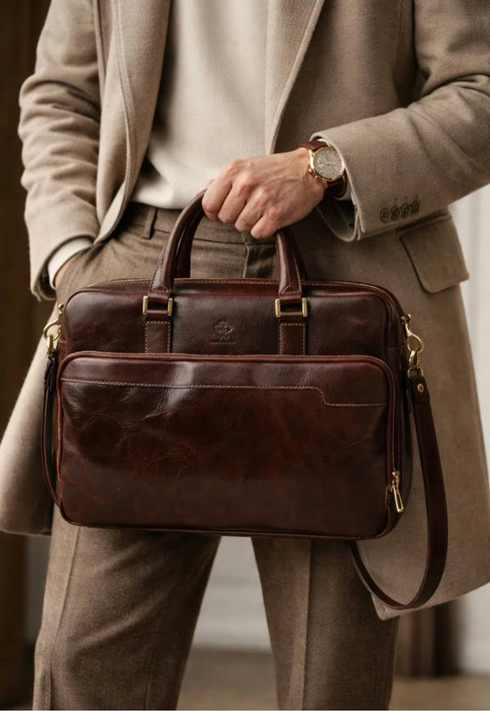 Aktentasche Laptoptasche Modell Mantova – Exklusive Leder Business Tasche