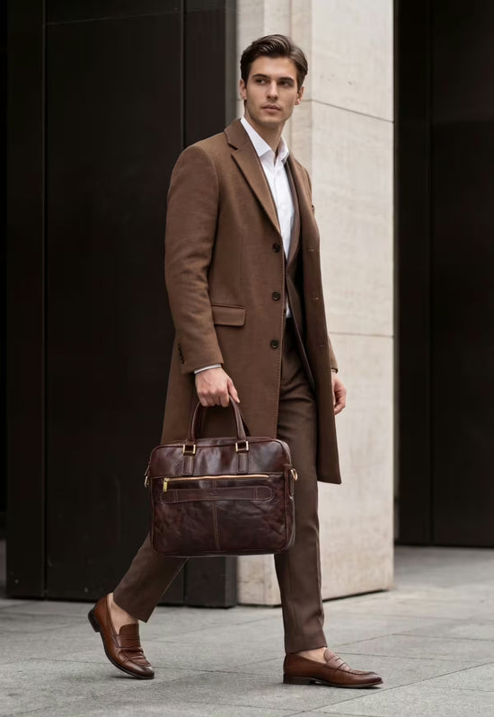 Aktentasche Laptoptasche Modell Mantova – Exklusive Leder Business Tasche