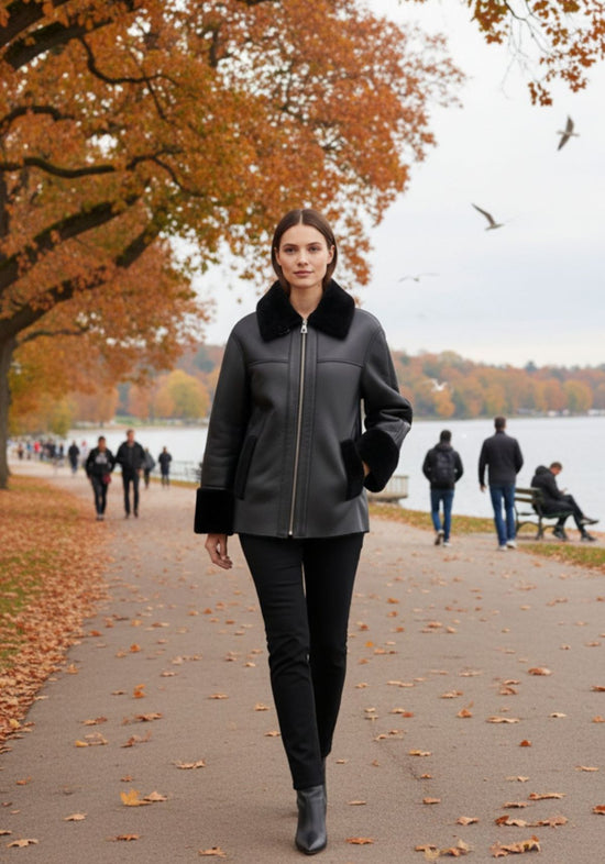 Shearling Lammfelljacke – Schlichte Eleganz mit Charakter