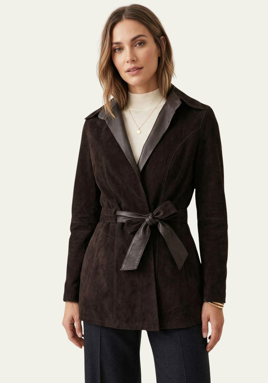 Wendejacke aus Velour in Couture-Stil