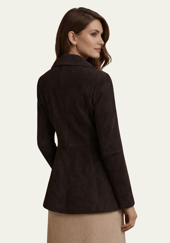 Wendejacke aus Velour in Couture-Stil