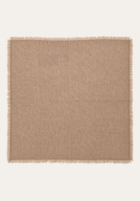 Damen-Halstuch aus Wolle & Kaschmir mit Fransen Beige