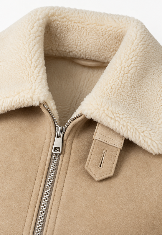 Premium Herren-Lammfelljacke GREGOR in Beige