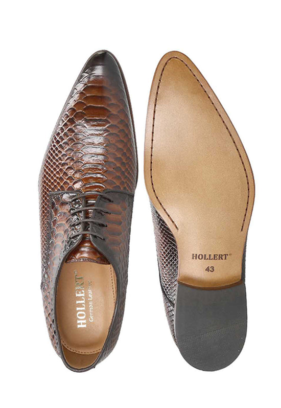 Męskie buty skórzane Fabio Model A328 brązowe