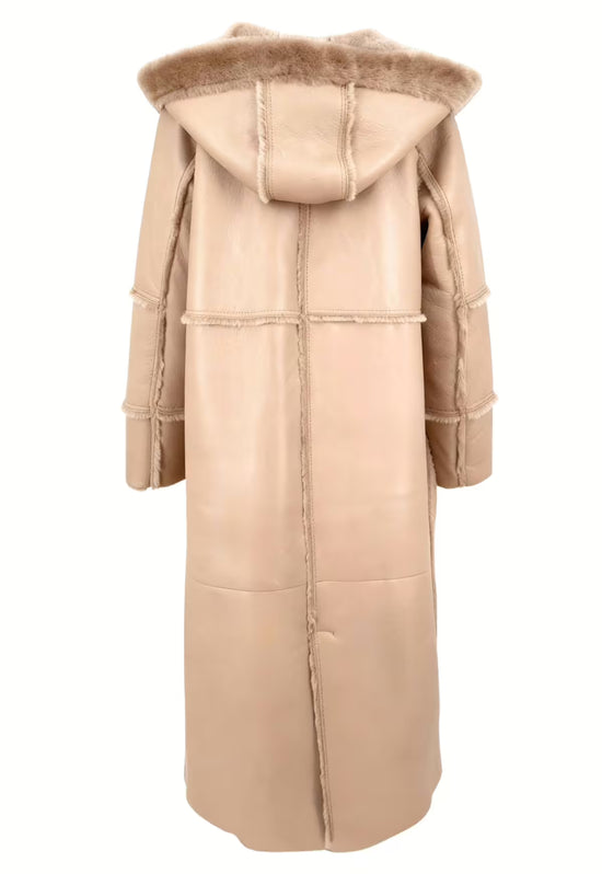 Kożuch shearling Camille - Kobieca elegancja w kolorze beżowym