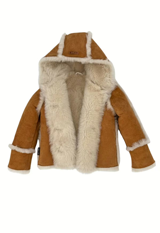 Lammfelljacke Braun  Handgefertigte Wärme mit Stil