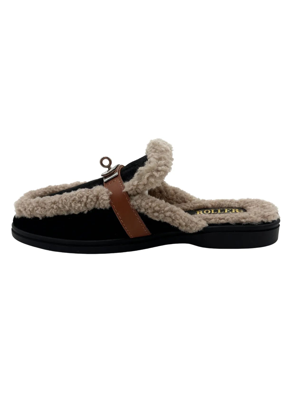 Siena Lammfell Mules Schwarz - Eleganz trifft Geborgenheit