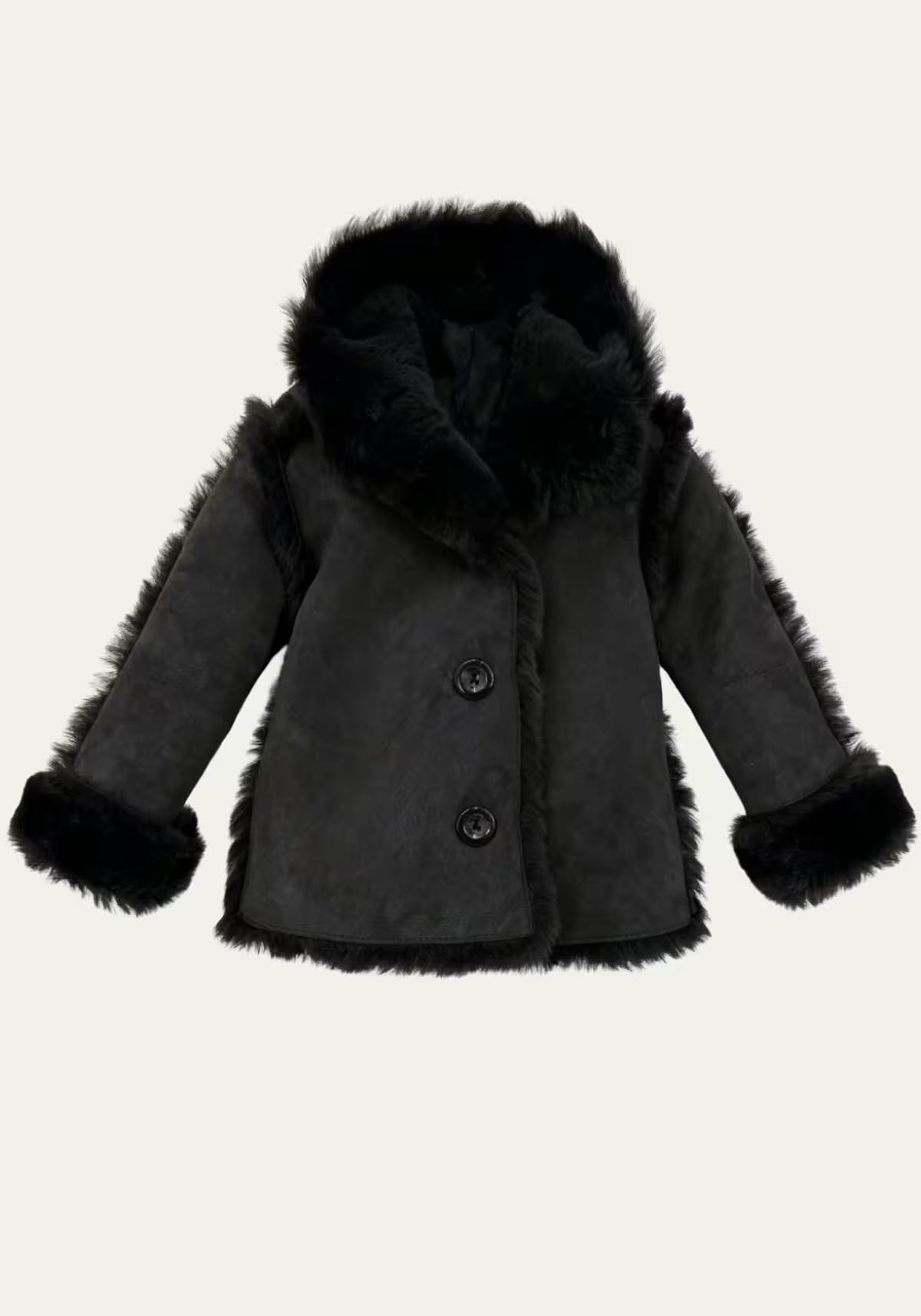 Lammfelljacke Luan Merino Schwarz – Erdige Eleganz