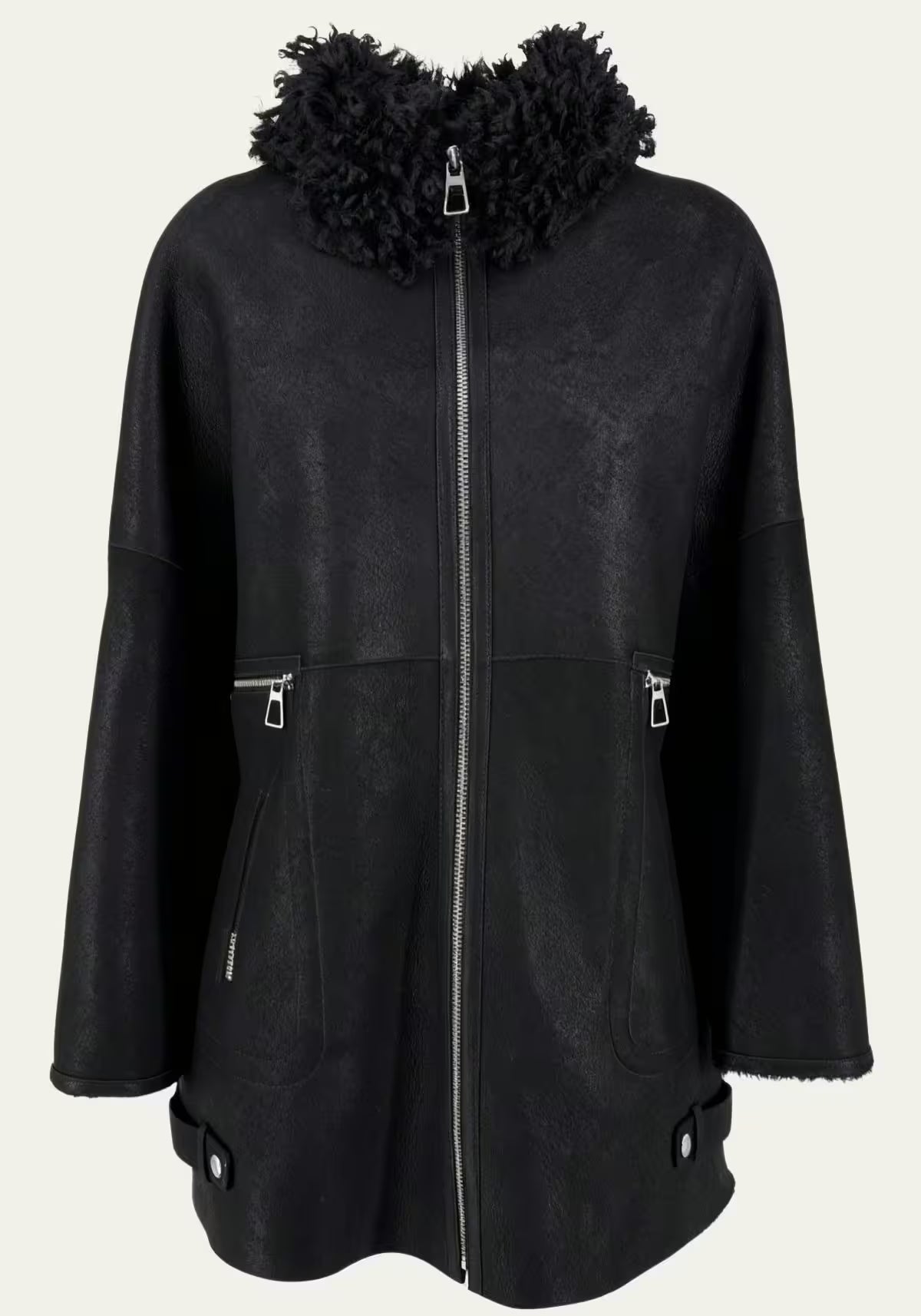 Shearling Jacke aus Lammfell mit stilvollem Curly Kragen