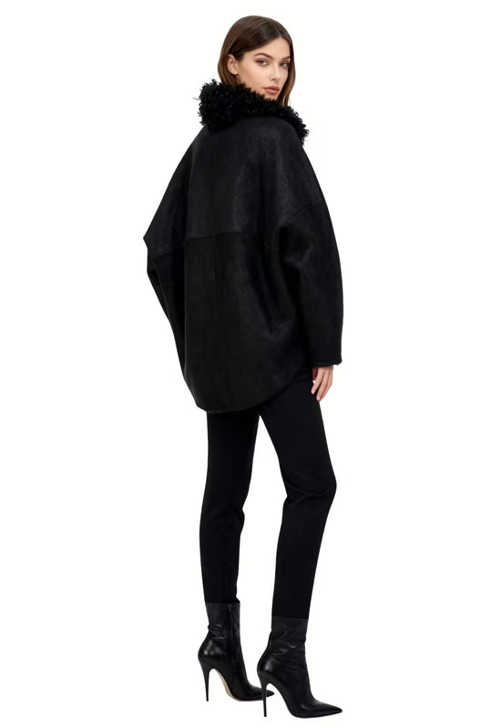 Shearling Jacke aus Lammfell mit stilvollem Curly Kragen
