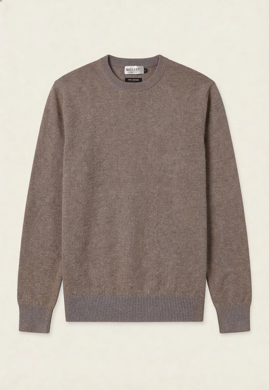 Sweter kaszmirowy Unisex Soft Taupe - Premium sweter wełniany