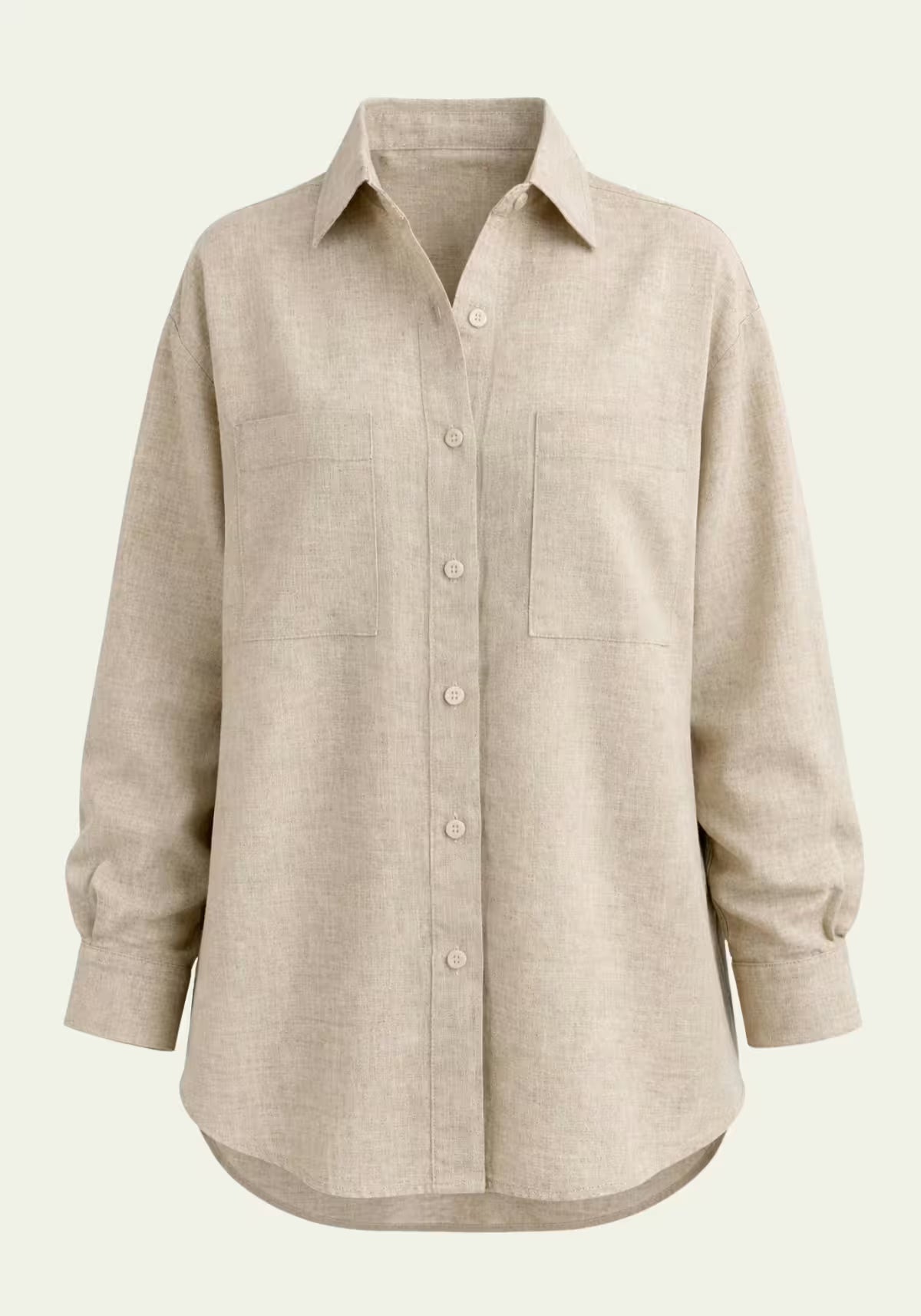 Damenhemd in Beige – Lässige Passform mit Eleganz