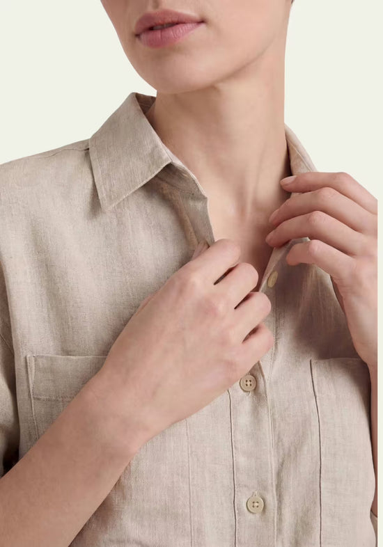 Damenhemd in Beige – Lässige Passform mit Eleganz