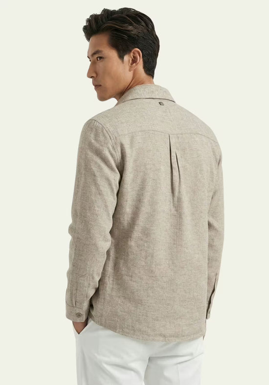 Herren Leinenmix-Jacke Offwhite – Edel & Luftig