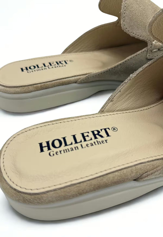 Męskie mokasyny ze skóry naturalnej beżowe HOL51