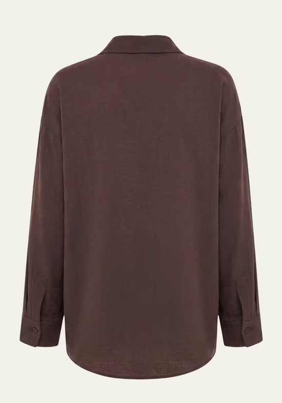 Koszula damska i spodnie damskie Pure Elegance – Coffee Brown