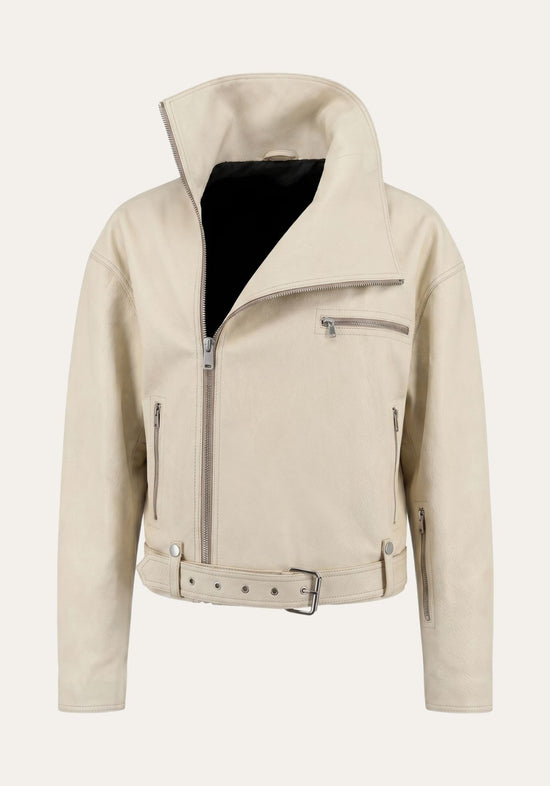 Lederjacke im Biker Stil