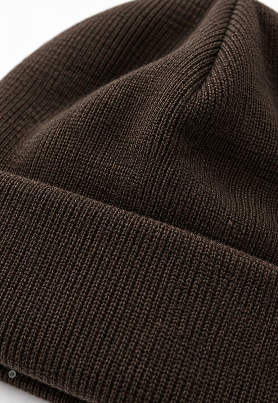 Strickmütze Naomi Braun aus 100 % Merinowolle – Unisex One Size