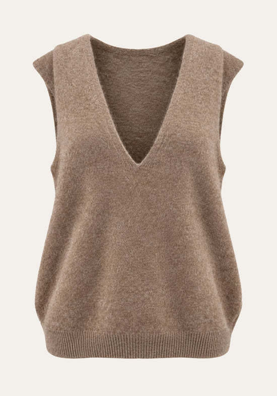 Damen-Strickweste aus Wolle und Kaschmir