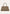 Damen-Schultertasche aus genarbtem Leder Taupe