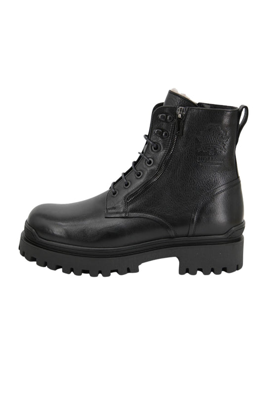 Męskie buty z owczej skóry Model 0692 czarne