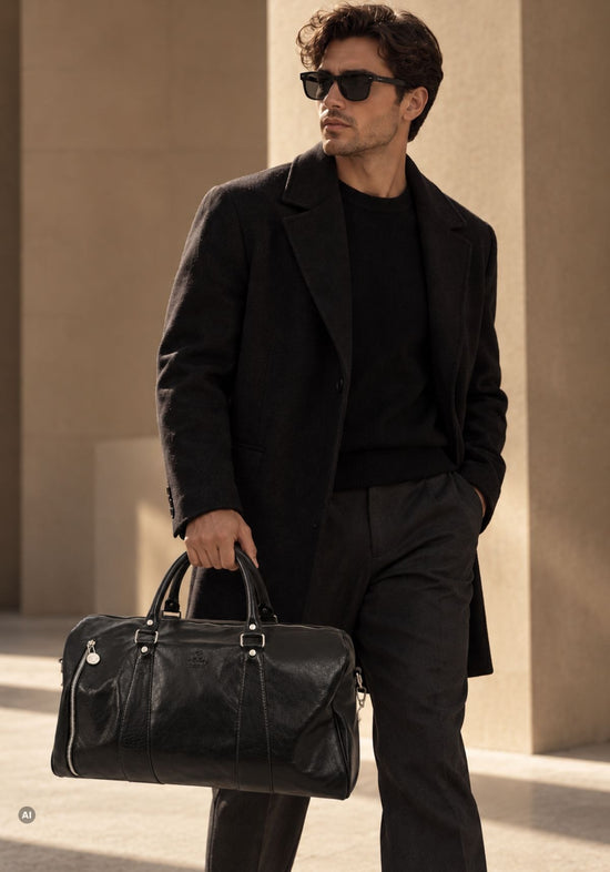 Herren Handtasche Schwarz