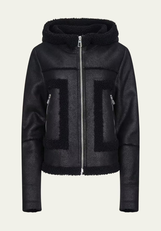 Lammfelljacke im Urban-Look – Mit Kapuze für maximalen Komfort