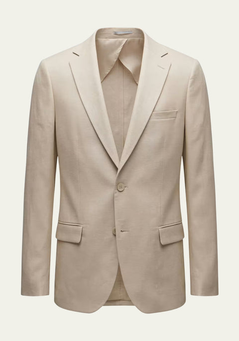 Leinen-Sakko in sanftem Beige aus reinem Leinen – natürliche Eleganz