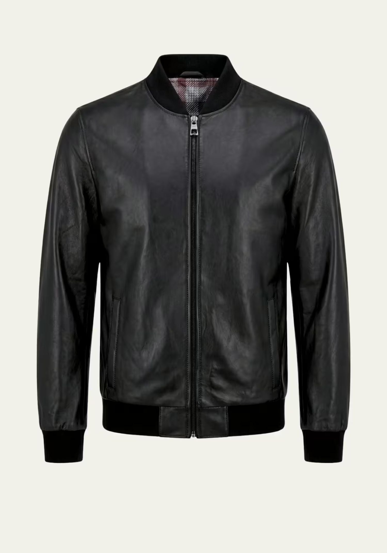 Lederjacke aus echtem Lammnappaleder