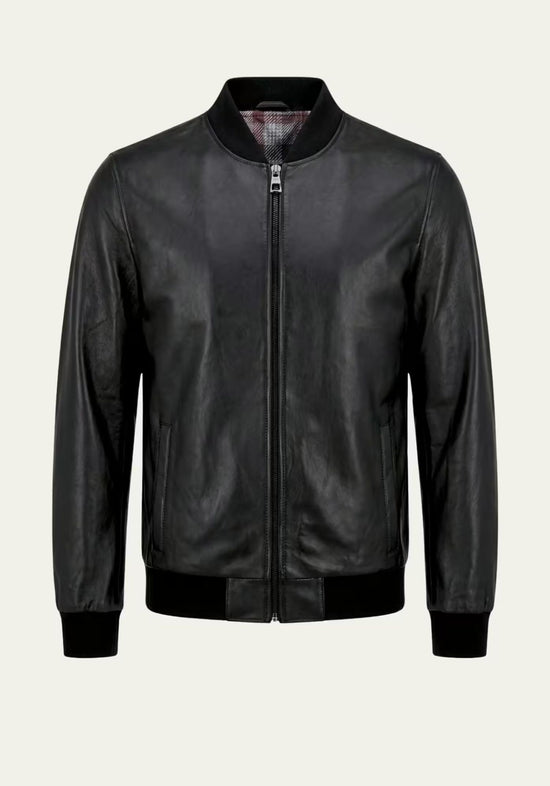 Lederjacke aus echtem Lammnappaleder
