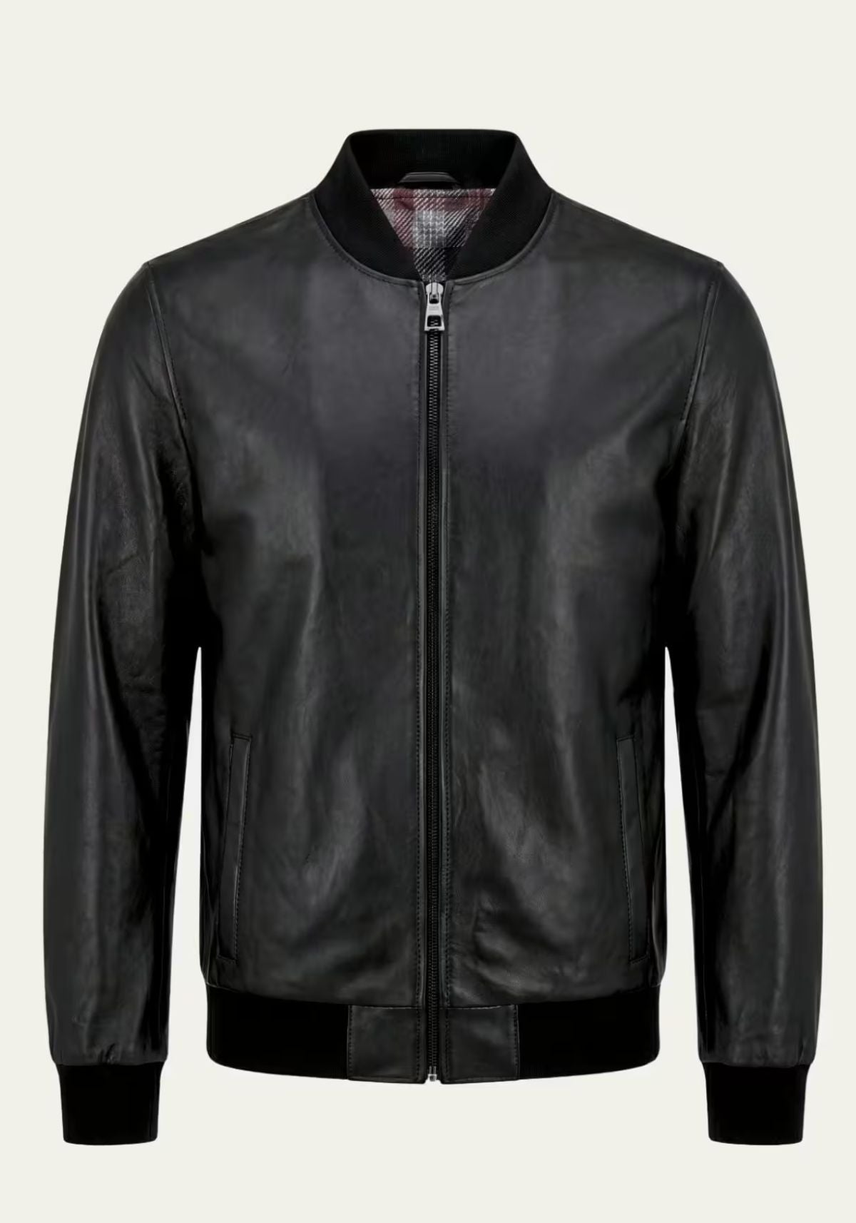 Lederjacke aus echtem Lammnappaleder