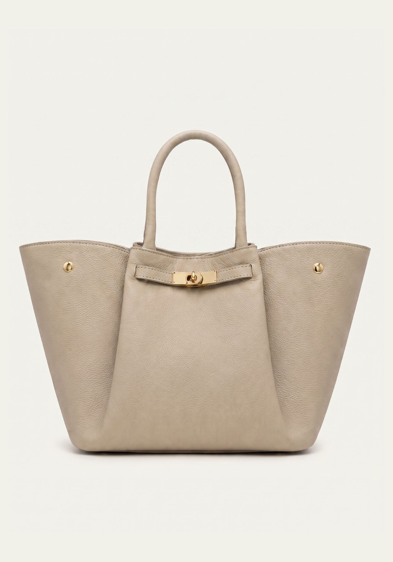 Luxus Damenhandtasche Echtleder Cremebeige