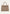 Elegante Echtleder-Handtasche Taupe mit Schulterriemen