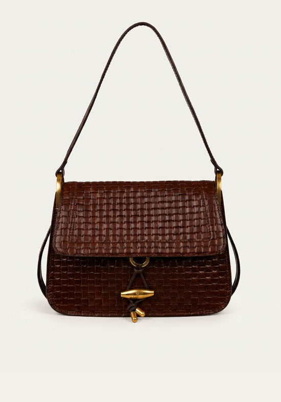Elegante Lederhandtasche mit Klappe für Damen – Seravelle