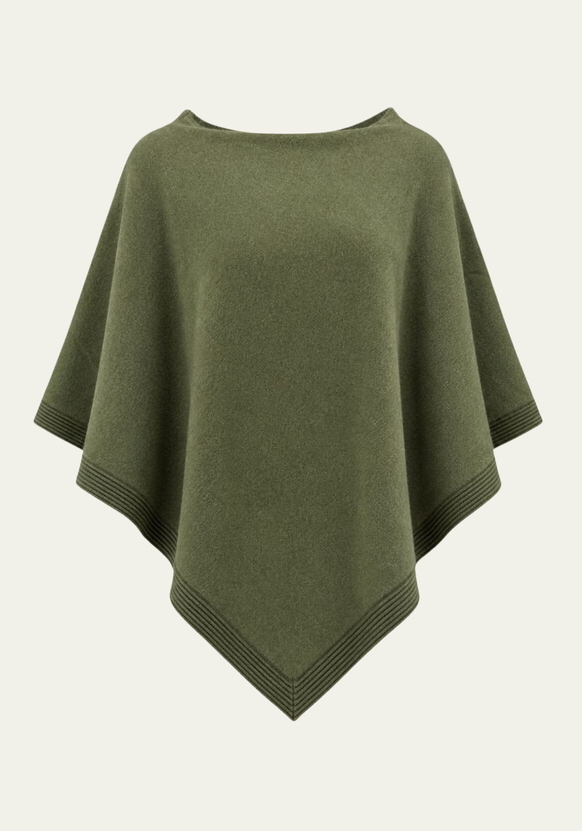 Damen-Kaschmirponcho aus 100 % Cashmere Olive