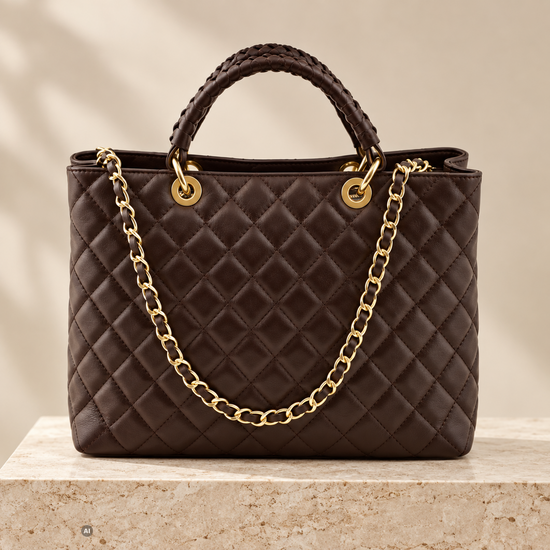 Aurelia – Steppledertasche Braun – Hergestellt in Italien