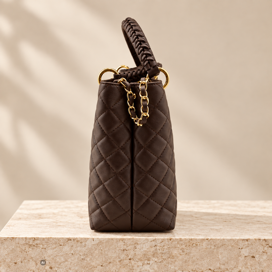 Aurelia – Steppledertasche Braun – Hergestellt in Italien