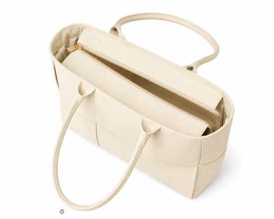 BELLA CLASSICA – Leder-Shopper Beige | Hergestellt in Italien