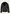 Frontansicht der schwarzen Herren-Lammfelljacke mit breitem Kragen und Brustschnallen