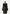 Damen-Shearling-Lammfellmantel Schwarz mit Fuchsfellbesatz und Kapuze