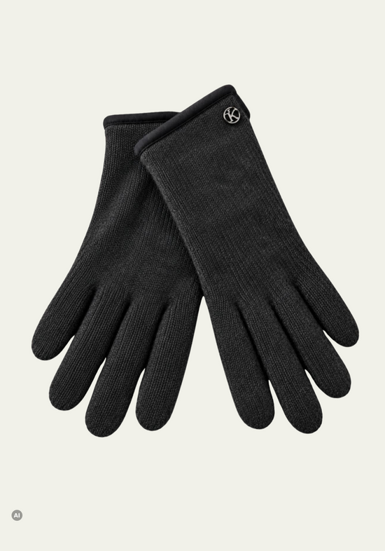 Damen-Wollhandschuhe S10 aus reiner Schurwolle Anthrazit