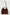 Braune Leder-Handtasche freigestellt mit langem Schulterriemen und kurzen Henkeln.