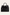 Schwarze Leder-Handtasche mit kurzen Henkeln in frontaler Ansicht auf hellem Hintergrund.