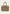 Taupefarbene Damen-Handtasche aus Leder in Frontansicht mit zwei Henkeln.